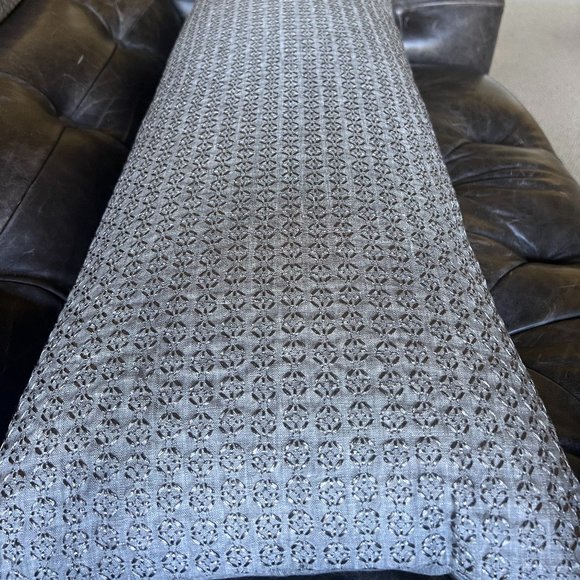 Restoration Hardware 14 x 36 Lumbar Pillow, Grey/silver - Picture 2 of 6